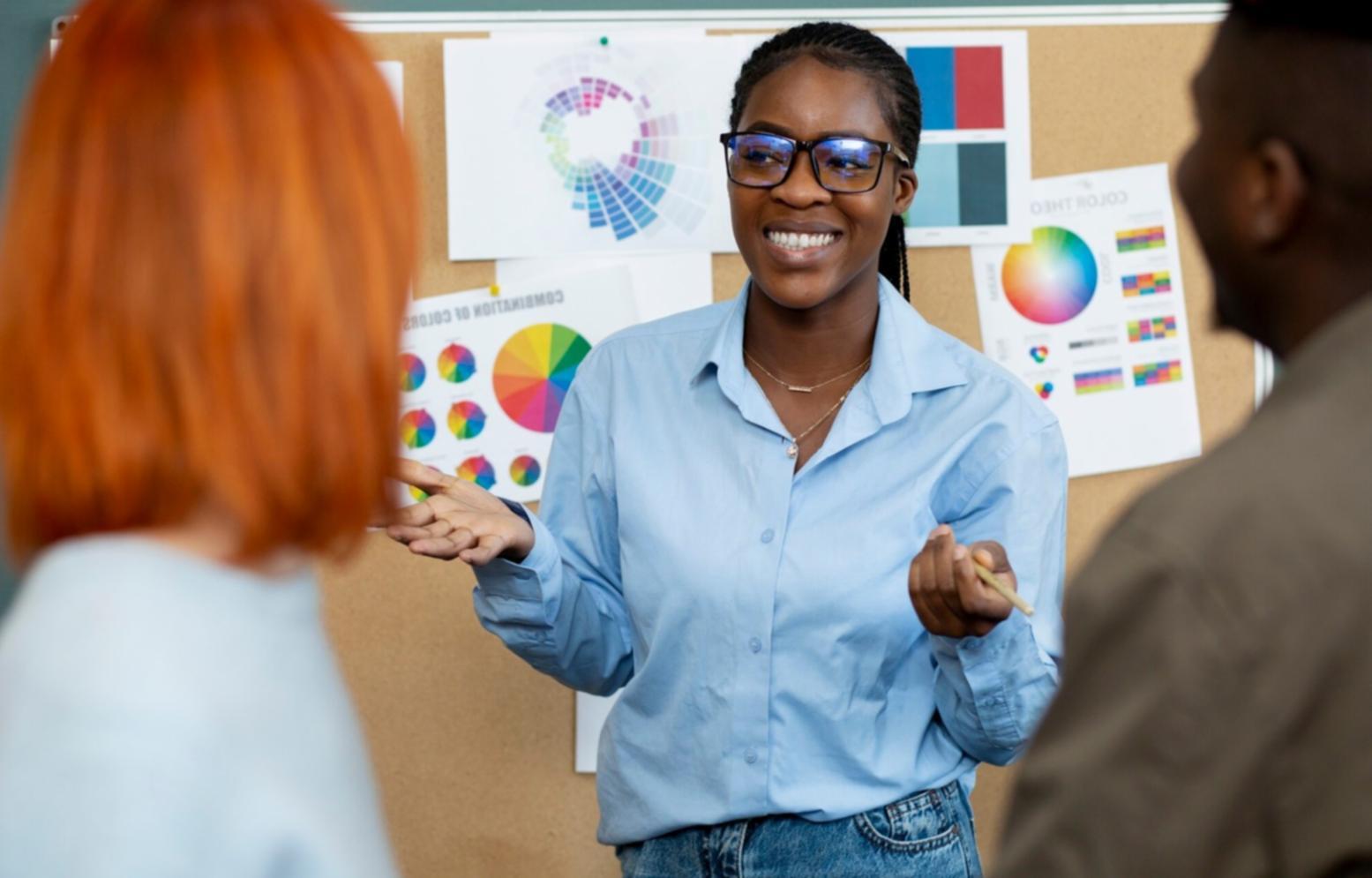 Business professional reviewing financial forecasting models on computer screen