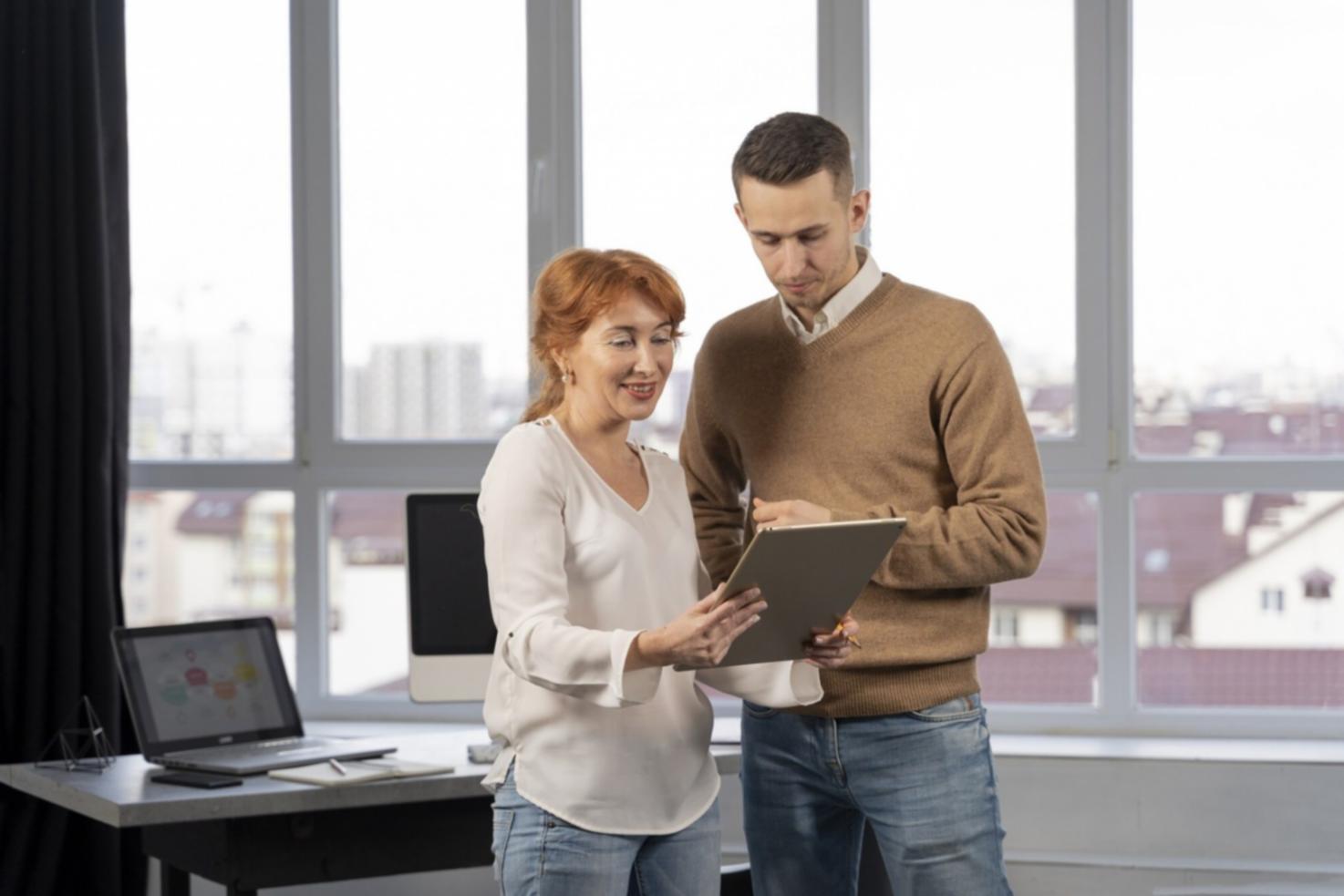 Interactive business forecasting session with participants collaborating on financial models